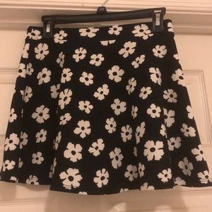 Black floral skirt
